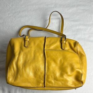HOBO Yellow Shoulder Bag with Structured Design